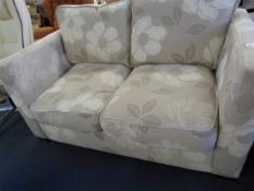 Cream Floral 2 Seat Settee