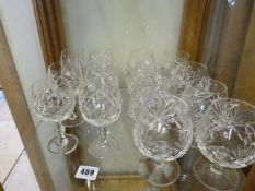 2 Sets of Cut Glass Glasses