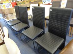4 Black Dining Chairs