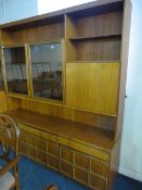 Nathan Teak Display Cabinet Over Sideboard