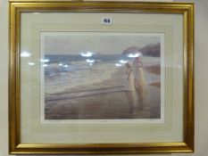 Gilt Framed Felix Serra Print - Evening Dreams