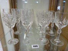 2 Sets of Cut Glass Glasses