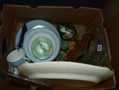 Art Deco Coloured Glass Table Set - Pressed Glass Dishes - Royal Doulton Dinner Service etc