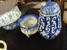 Blue & White Chamber Pot - Vase etc