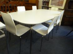 White Dining Table & 6 Chairs