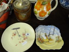 Oak Biscuit Barrel - Arthur Wood Vase etc