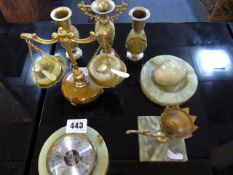 Onyx Set of Scales - Barometer - Vases etc