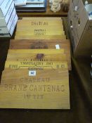 Collection of  Wine Crate Name Plates