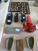 Collection of Thimbles - Avon Bottles - Rolls Royce Razor - Cranberry Glass Vase etc
