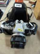 Olympus OM10 Camera in Case