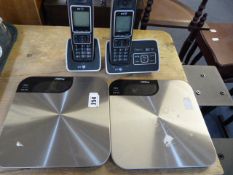 2 Pairs of Old Kitchen Scales & BT Phone System