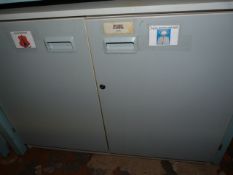 Grey Mobile Shelved Storage Cupboard