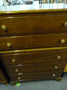 Oak Chest of 5 Drawers