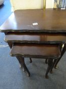 Mahogany Nest of 3 Tables