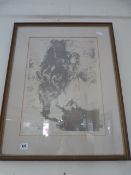 Framed Print - The Donkey Girl