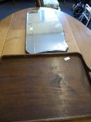 Deco Wall Mirror & Mahogany Tray