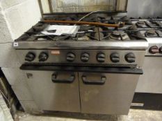 Parry 6 Burner Commercial Gas Cooker Over Oven