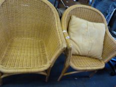 2 Wicker Easy Chairs