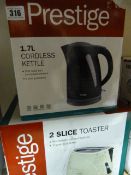 Prestige 1.7L Cordless Kettle & 2 Slice Toaster