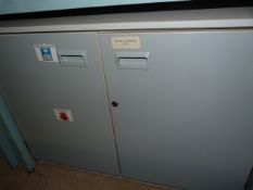 Grey Mobile Shelved Storage Cupboard