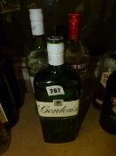 Bottles of Bacardi - Smirnoff Vodka & Gordon's Gin