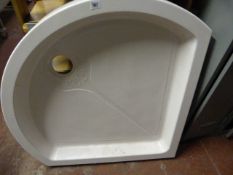 White Image Corner Shower Tray