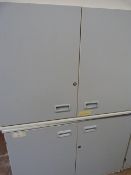 2 Grey Shelved Mobile Storage Units