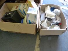 2 Boxes containing Bric a Brac and Records