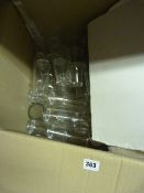 Large Box Containing Half Pint Glasses