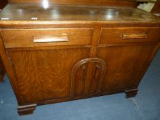Oak Art Deco Sideboard