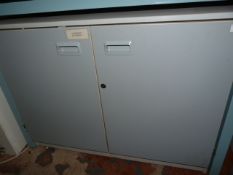 Grey Mobile Shelved Storage Cupboard