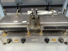 Stainless Steel Double Counter Top Contact Grill