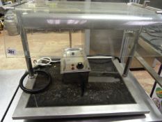 EMH Ceramic & Stainless Steel Carvery Unit with Heated Light Gantry & Curved Glass Top