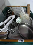 Box Containing Assorted Kitchen Tools