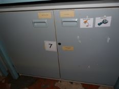 Grey Mobile Shelved Storage Cupboard