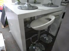 High Gloss White Poser Table