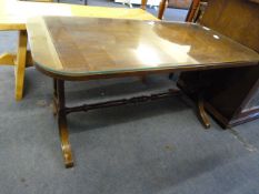 Mahogany Glass Topped Sofa Table