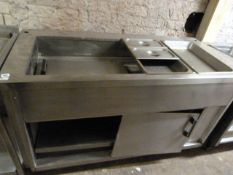 Stainless Steel Hot Cupboard with Bain Marie Top