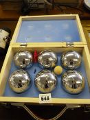 Cased Set of Boules