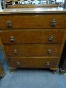 Oak Chest of 4 Drawers