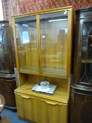Teak Display Cabinet over Sideboard