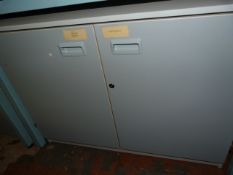 Grey Mobile Shelved Storage Cupboard