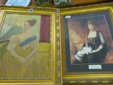 2 Gilt Framed Royalty Pictures