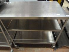 Stainless Steel 3 Tier Trolley