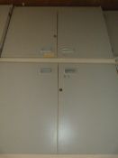2 Grey Shelved Mobile Storage Units