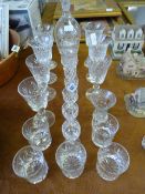 Collection of Cut Glass Glasses & Decanter