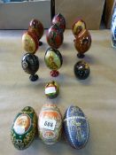 Collection of Religious Decorative Eggs