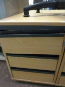 Beech Stand Alone 3 Drawer Unit