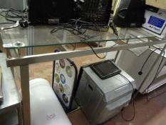 Stainless Steel & Plate Glass Garment Rail