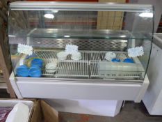 Deli Style Serve Over Counter with Curved Glass Front & Stainless Back